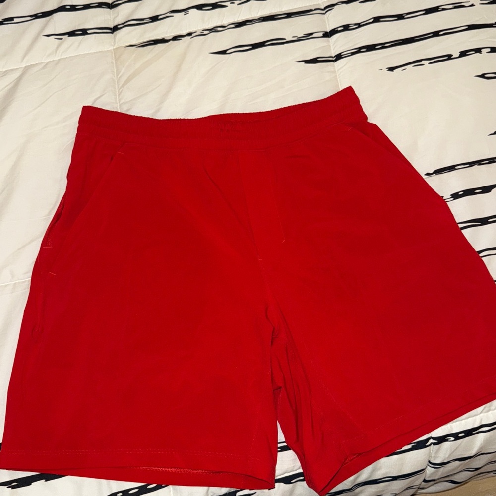 Vibrant Red Athletic Shorts